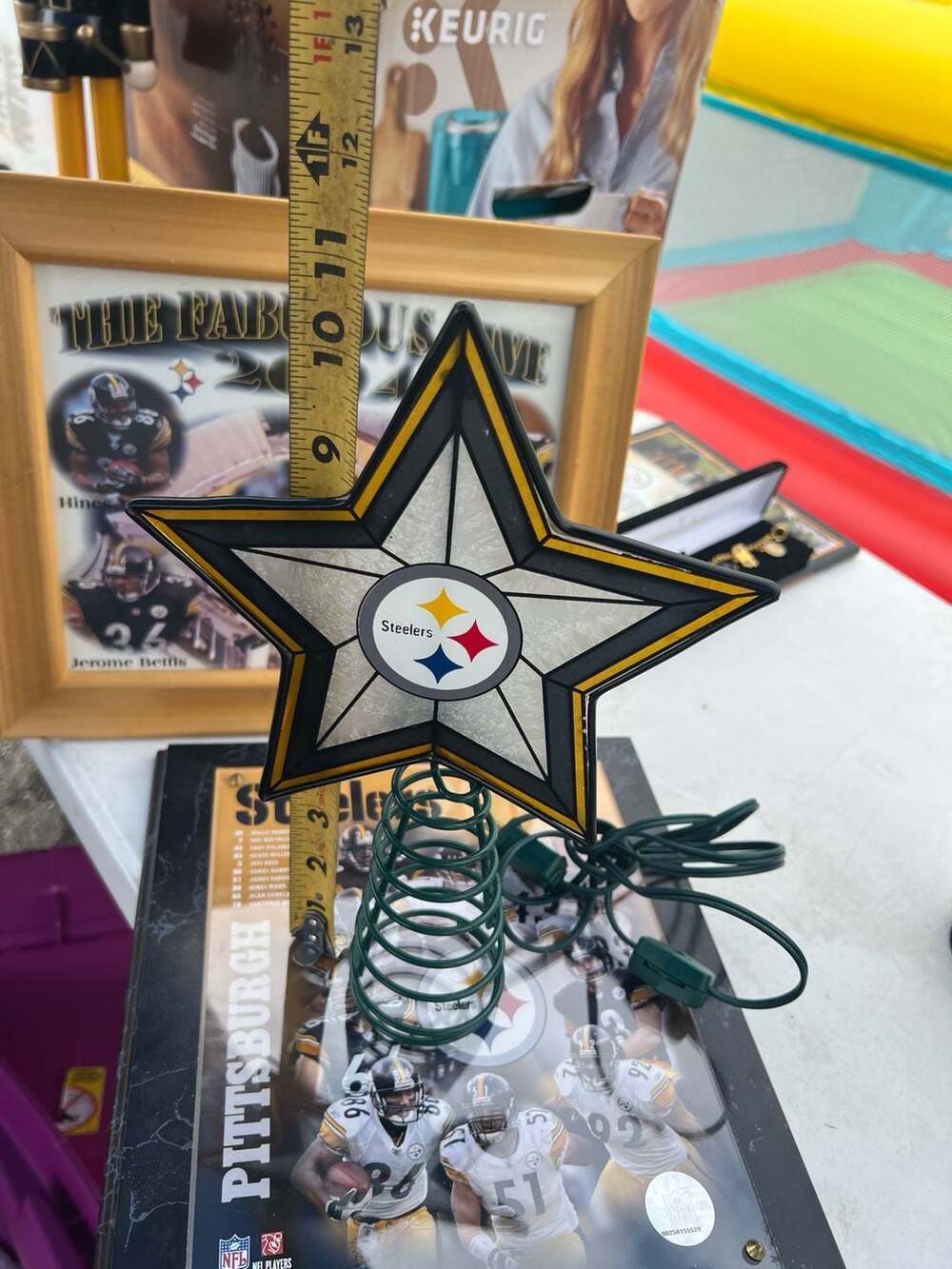 Pittsburgh Steelers Lighted Christmas Tree Topper Star